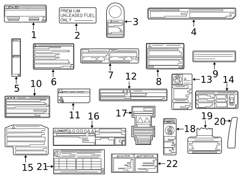 Labels for 2014 Lexus LS600h #0