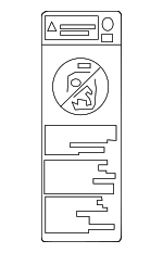 7459653011 - Body: Air Bag Label for Lexus: CT200h, ES300h, ES350, GS350, GS450h, GS460, GX460, IS F, IS200t, IS250, IS300, IS350, LS460, LS600h, RC F, RC200t, RC300, RC350, RX350, RX450h Image