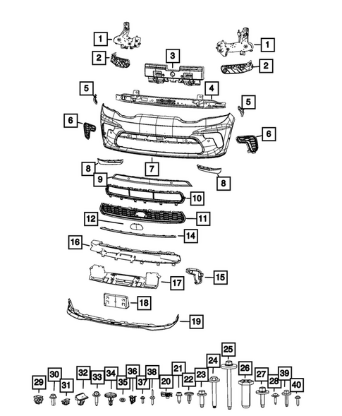 Front Bumper and Fascia for 2025 Dodge Durango #0