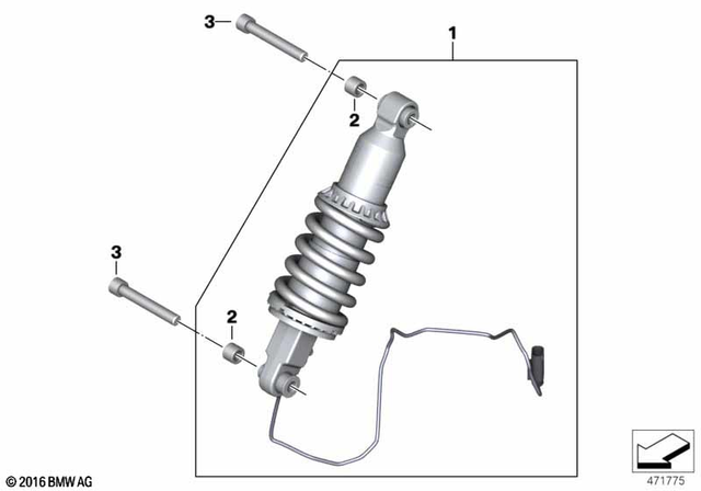 31488552061 - Front Axle, Front Suspension: Spring Strut, Esa, Front -  for BMW-Motorrad Image