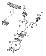 68381485AG - Exhaust: Exhaust Muffler And Tailpipe for Jeep: Grand Cherokee Image