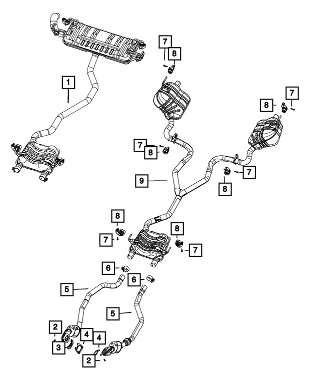 68381485AG - Exhaust: Exhaust Muffler And Tailpipe for Mopar Image