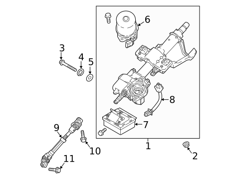 Steering Column Assembly for 2019 Hyundai Accent #0