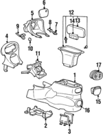 F6DZ54045A36A - Body: Console for Ford: Taurus | Mercury: Sable Image