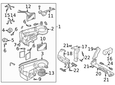 Evaporator & Heater Components for 2000 Mazda MPV #0