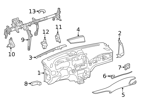 Instrument Panel for 2018 INFINITI QX30 #0