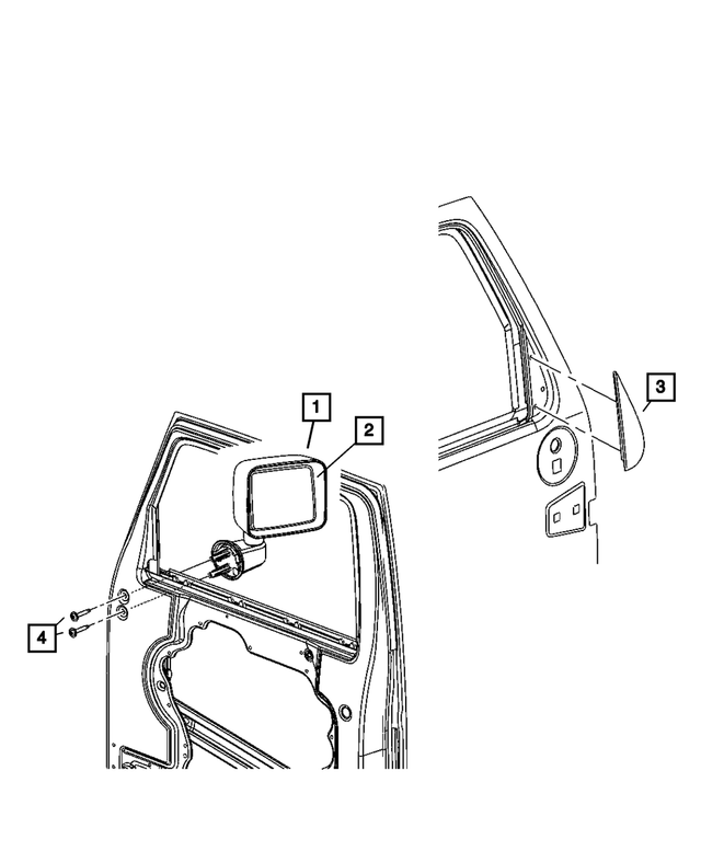 « 68078180AA – Doors, Door Mirrors and Related Parts : Remplacement De Miroir Glace, Côté Droit pour Mopar Image »