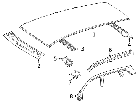 Roof & Components for 2021 Mercedes-Benz GLA35 AMG #1