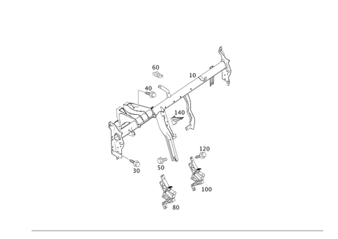 Crossmember Under Instrument Panel for 2016 Mercedes-Benz E250 #0