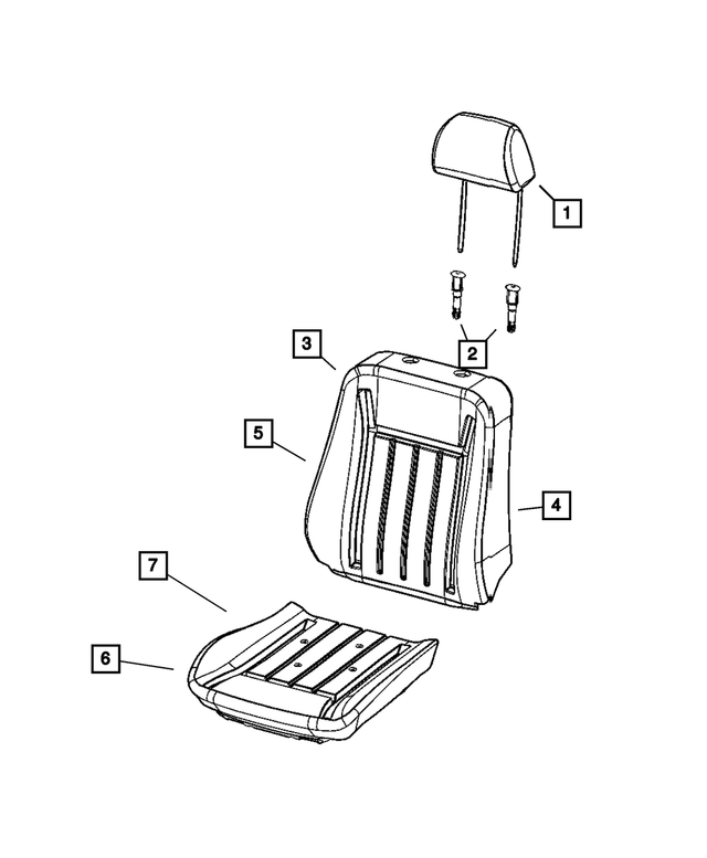 1UW05DX9AA - : Front Seat Back Cover, Left for Mopar Image
