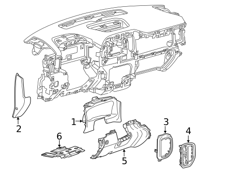 Instrument Panel Components for 2025 GMC Sierra 3500 HD #4