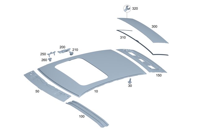 19903311 - Roof: Self-Tap. Hex. Head Screw for Mercedes-Benz Image image
