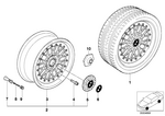 36131181081 - Wheels: Bmw Plaque With Adhesive Film for BMW Image