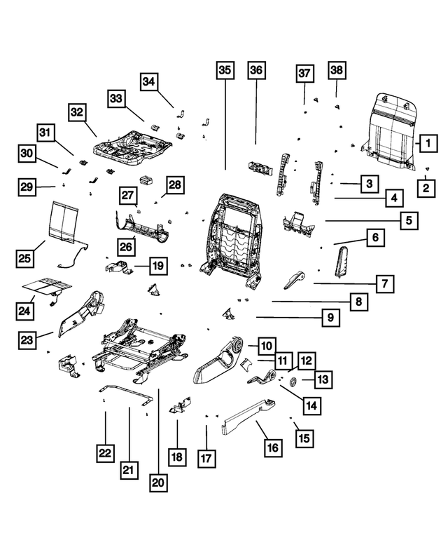 68021704AA - Interior Trim: Seat Shield, Right for Mopar Image