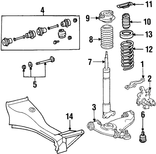 1243201444 - Suspension: Suspension Strut Mount for Mercedes-Benz Image