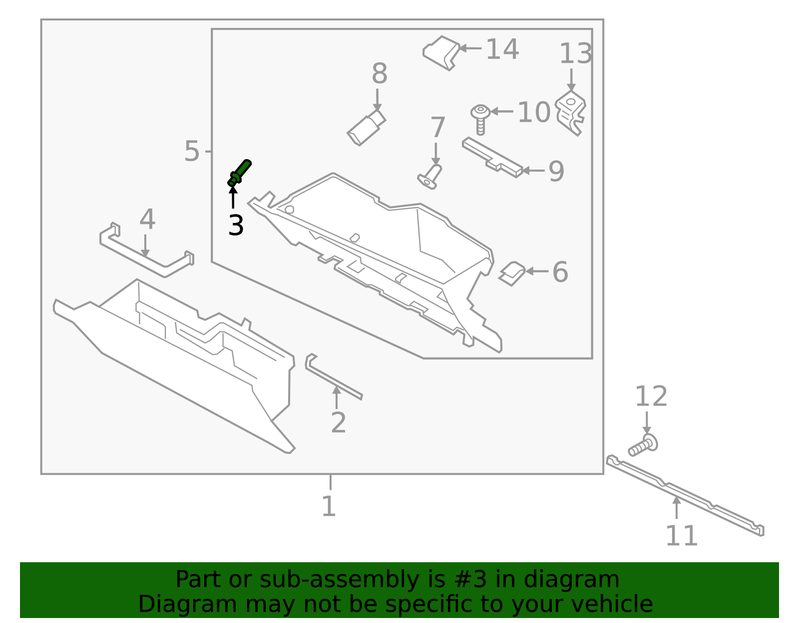 JL7Z-7806066-A - Bumper Glove Compartment Door - 2018-2024 Lincoln ...
