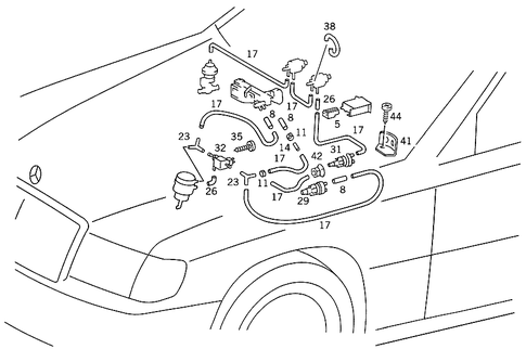 Heating/Air-Conditioner Vacuum Parts for 1988 Mercedes-Benz 190D #1