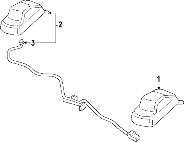 PC3Z15442B - Body: Roof Lamp Assembly for Ford: F-250 Super Duty, F-350 Super Duty, F-450 Super Duty Image