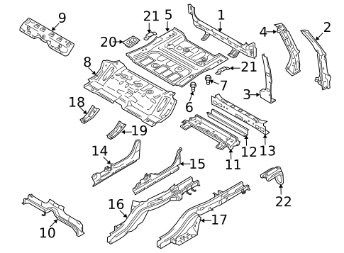Rear Floor & Rails for 2010 Suzuki Grand Vitara #0