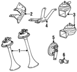 99363710100 - : Alarm Horn Bracket for Porsche: 911 Image