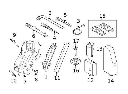 Jack & Components for 2015 Volkswagen Tiguan #0