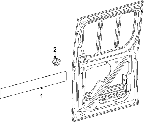 Exterior Trim - Side Door for 2024 Mercedes-Benz eSprinter #0