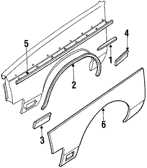 Exterior Trim - Fender for 1985 Oldsmobile Delta 88 #0