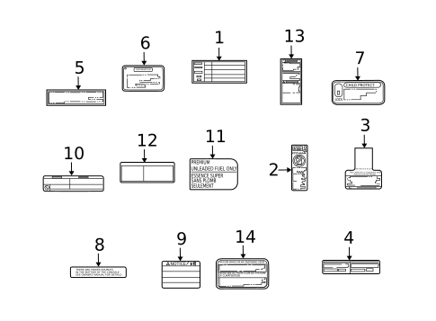 Labels for 2015 Lexus RX350 #0