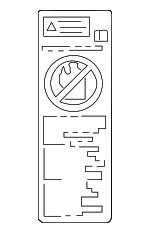 7459653011 - Body: Air Bag Label for Lexus: CT200h, ES300h, ES350, GS350, GS450h, GS460, GX460, IS F, IS200t, IS250, IS300, IS350, LS460, LS600h, RC F, RC200t, RC300, RC350, RX350, RX450h Image