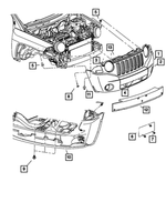 1CD921GJAA - Frame, Bumper, and Fascia: Fascia Front Trim Plate for Mopar Image