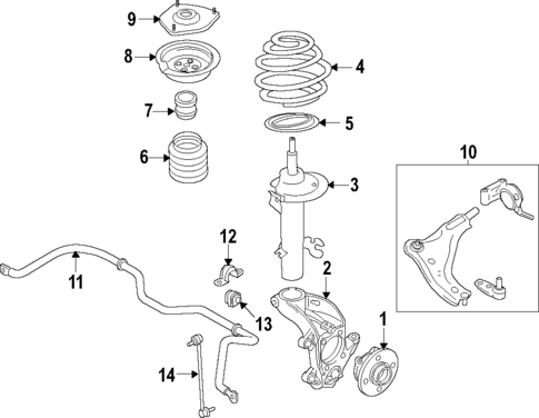 Front Suspension for 2012 Land Rover Range Rover Evoque #0