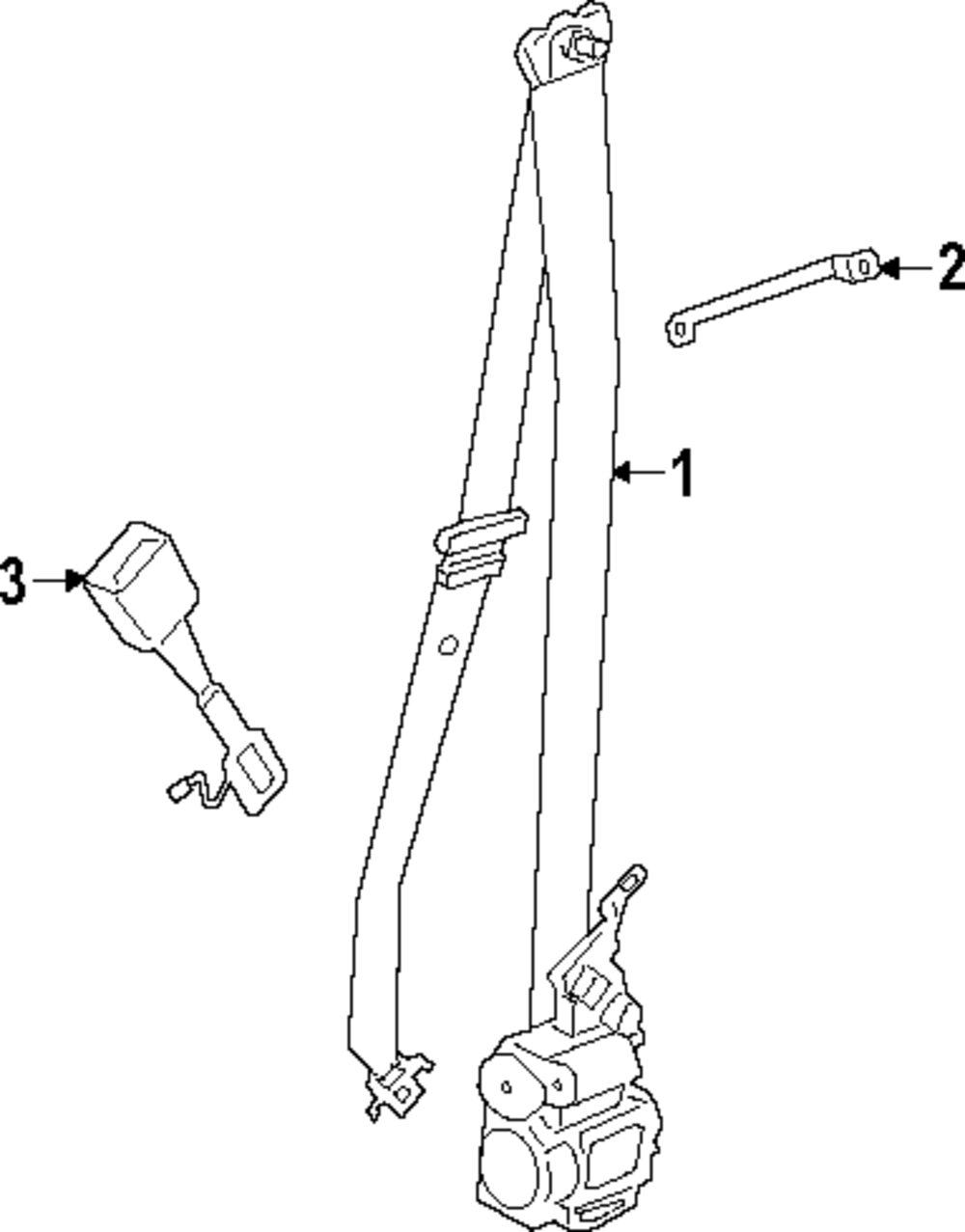 Seat Belt Assembly - BMW (72-11-5-A0F-BE2)