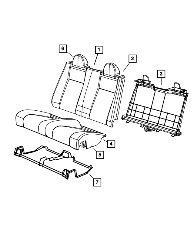 68024921AA - Interior Trim: Rear Seat Back Frame for Mopar Image