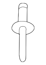 5WA825267A - Body: Splash Shield Rivet for Volkswagen: Jetta Image