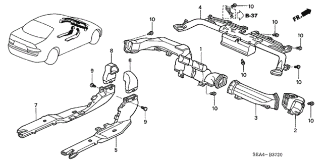 Duct for 2004 Acura TSX #0