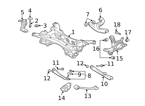 Rear Suspension for 2004 Mitsubishi Endeavor #1