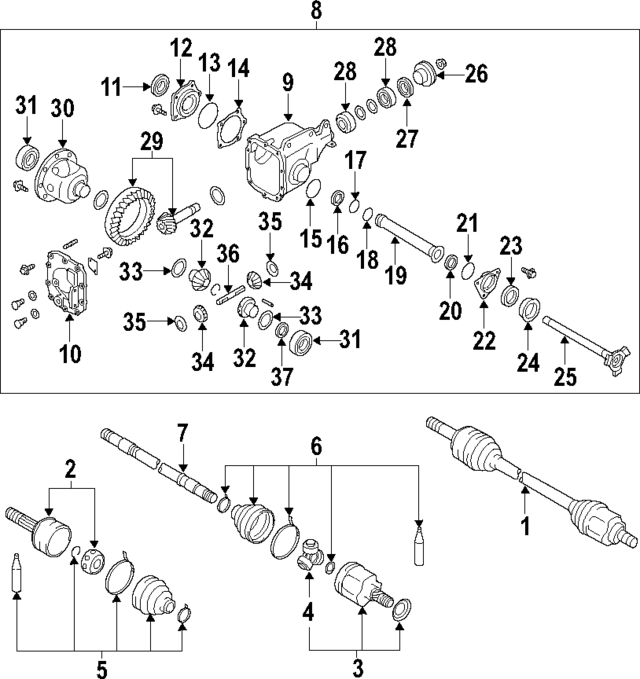 38423W1000 - : Side Gear for INFINITI: FX35, FX45, G35, M35, M45 Image