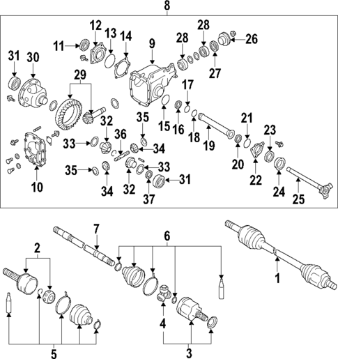 Axle Shafts & Joints for 2019 INFINITI Q50 #5