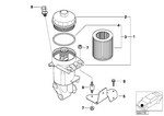 11427511169 - Engine: Oil Filter without Oil Cooler Connection for BMW Image