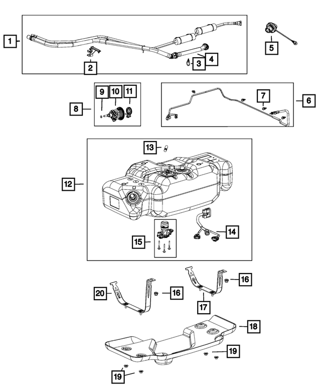 68161458AE - Emission Controls: Filler Tube Assembly for Mopar Image