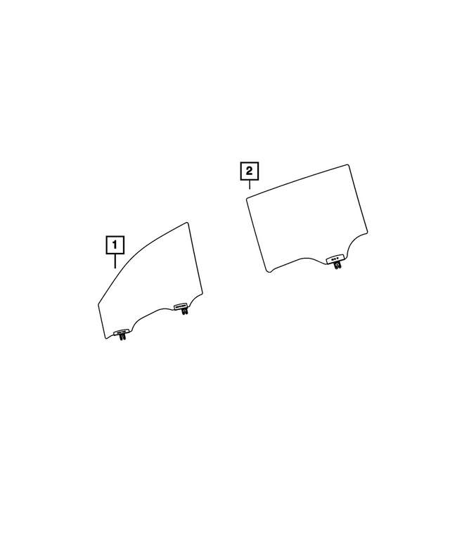 68578701AA - Glass: Front Door Glass, Left for Mopar Image