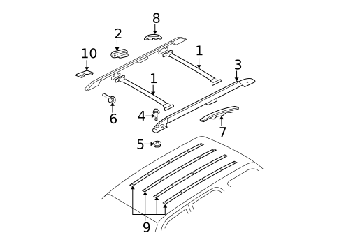 Luggage Carrier for 2005 Ford Explorer #0
