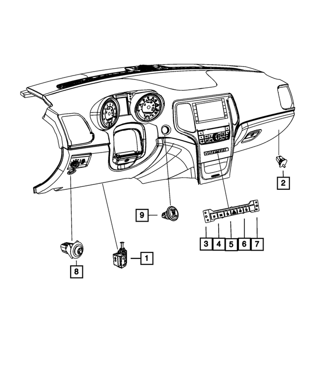 « 56046142AC – Electrical : 3 Voies Contacteur pour Mopar Image »