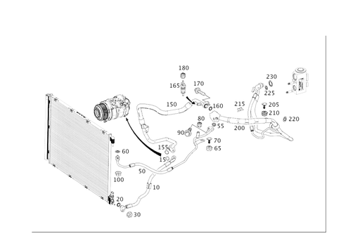 Refrigerant Line Arrangement for 2020 Mercedes-Benz S65 AMG #0
