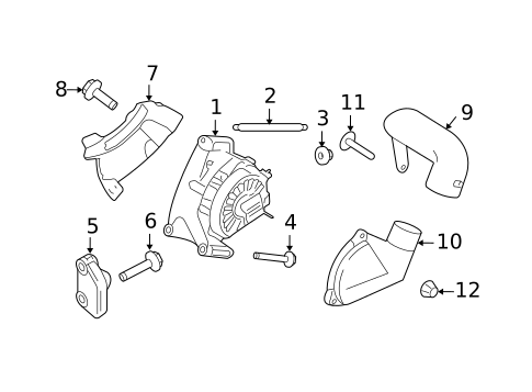 Alternator/Generator & Related Components for 2008 Mercury Mariner #0