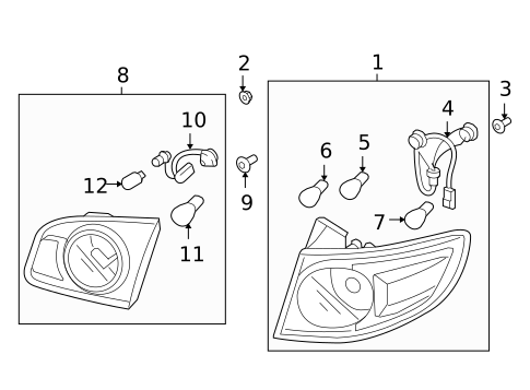 Tail Lamps for 2009 Hyundai Santa Fe #0