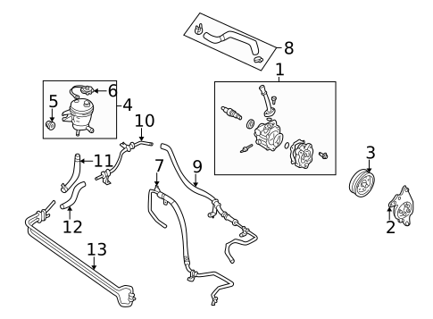 Pump & Hoses for 2003 Mazda Tribute #0