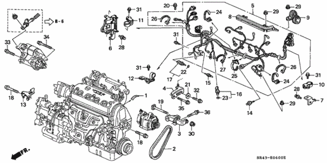 Engine Sub Cord - Clamp for 1992 Honda Civic #0
