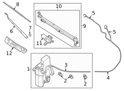 Wiper & Washer Components for 2018 Nissan NV2500 #0