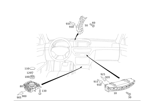 Switch in Instrument Panel and Center Console for 2012 Mercedes-Benz CL63 AMG #0